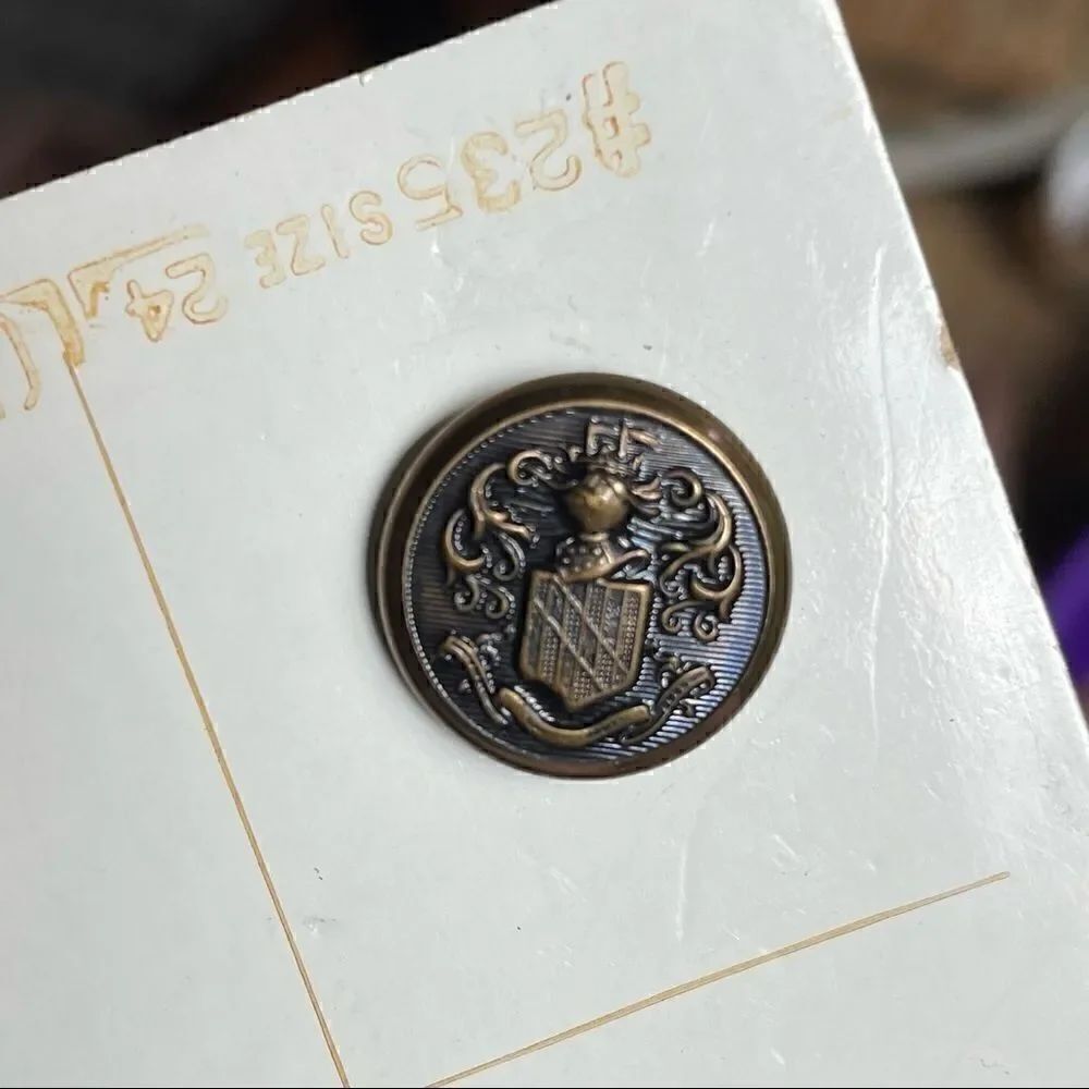 1965 Bronze colored Royal style Buttons (set of 12) NWT